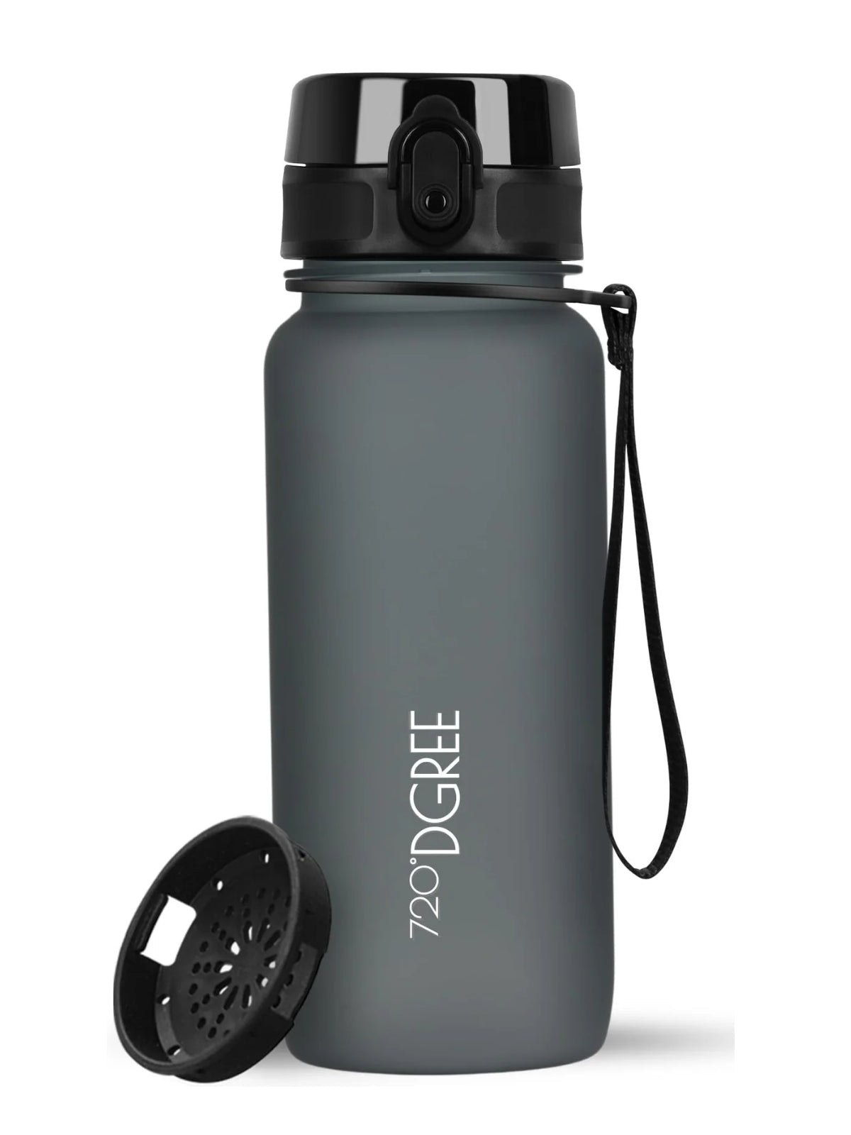 720°DGREE Trinkflasche uberBottle softTouch mit Sieb midnight black 0,5l