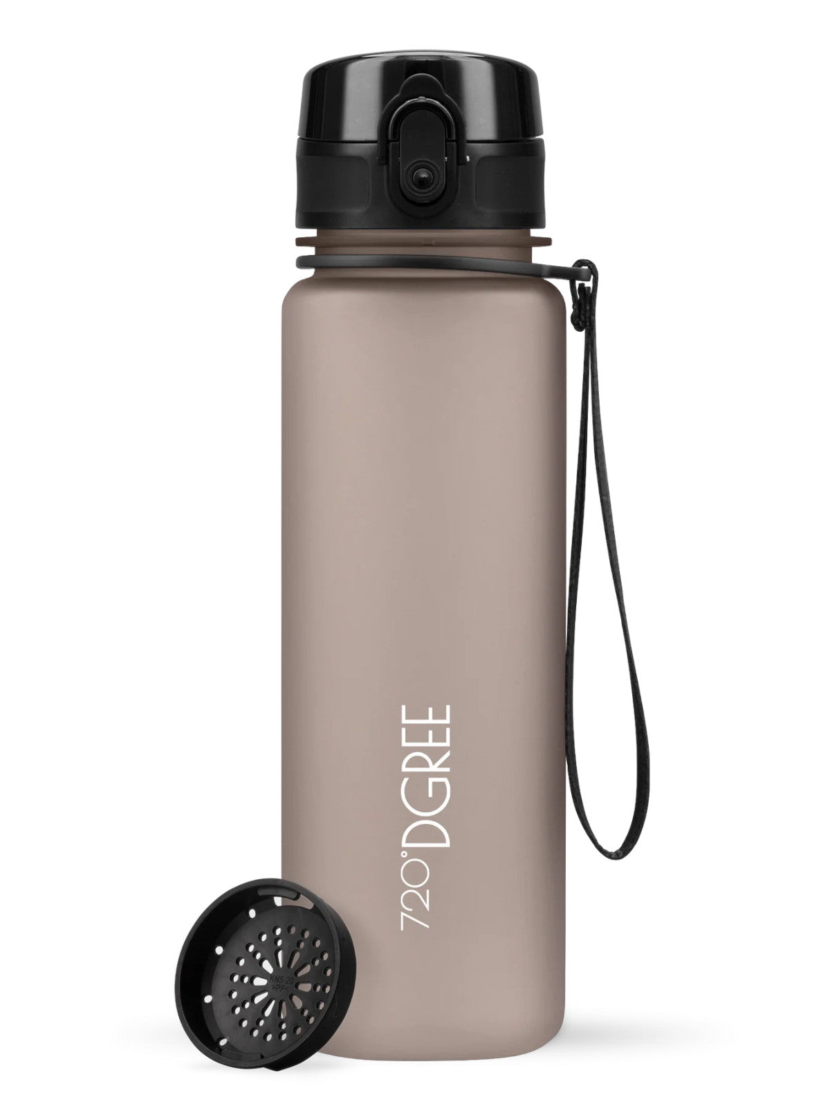 720°DGREE Trinkflasche uberBottle softTouch mit Sieb nougat brown 0,5l