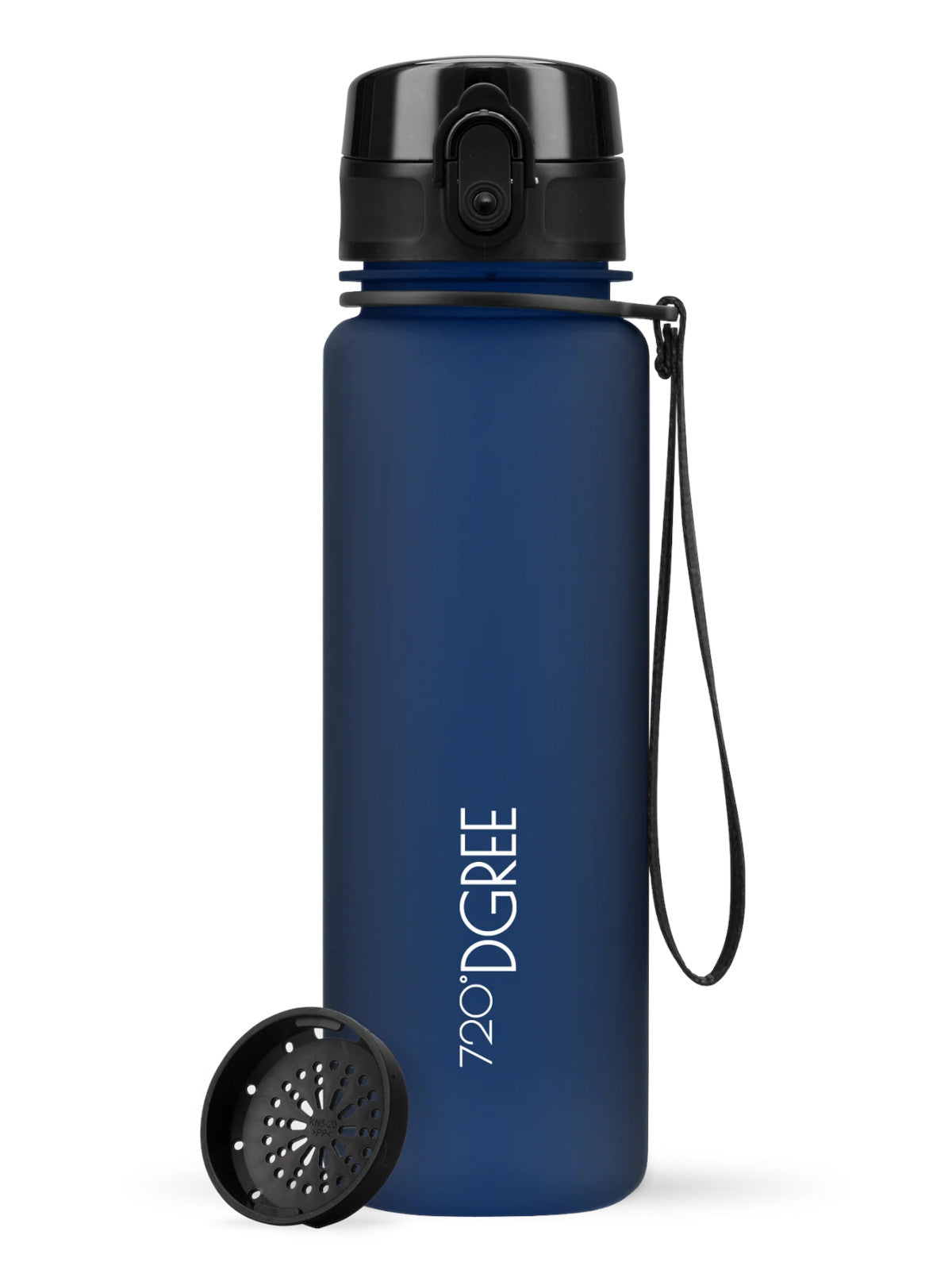 720°DGREE Trinkflasche uberBottle softTouch mit Sieb sapphire blue 0,5l