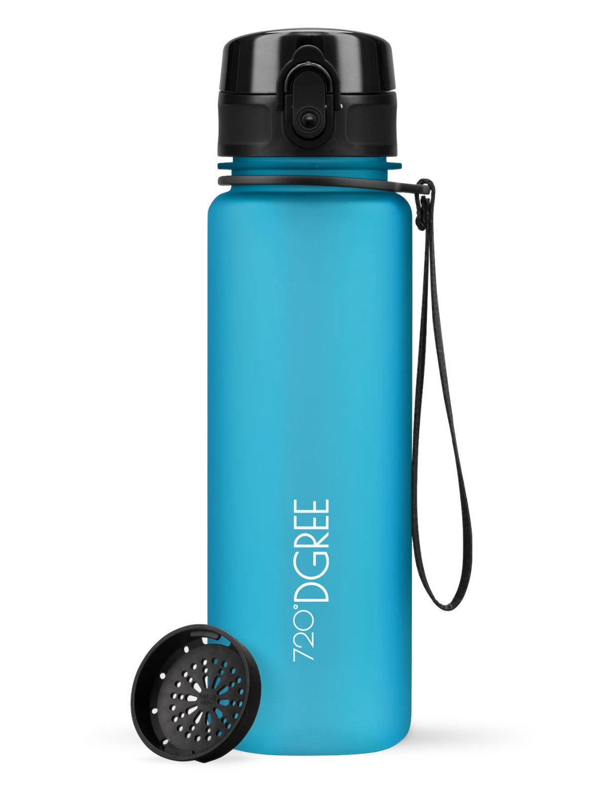 720°DGREE Trinkflasche uberBottle softTouch mit Sieb sky blue 0,5l