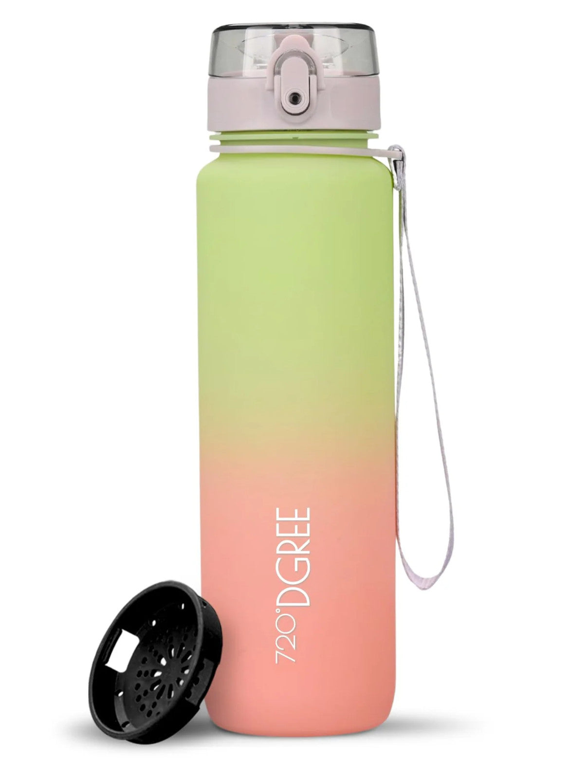 720°DGREE Trinkflasche uberBottle Multicolour softTouch mit Sieb mint/blush 1l