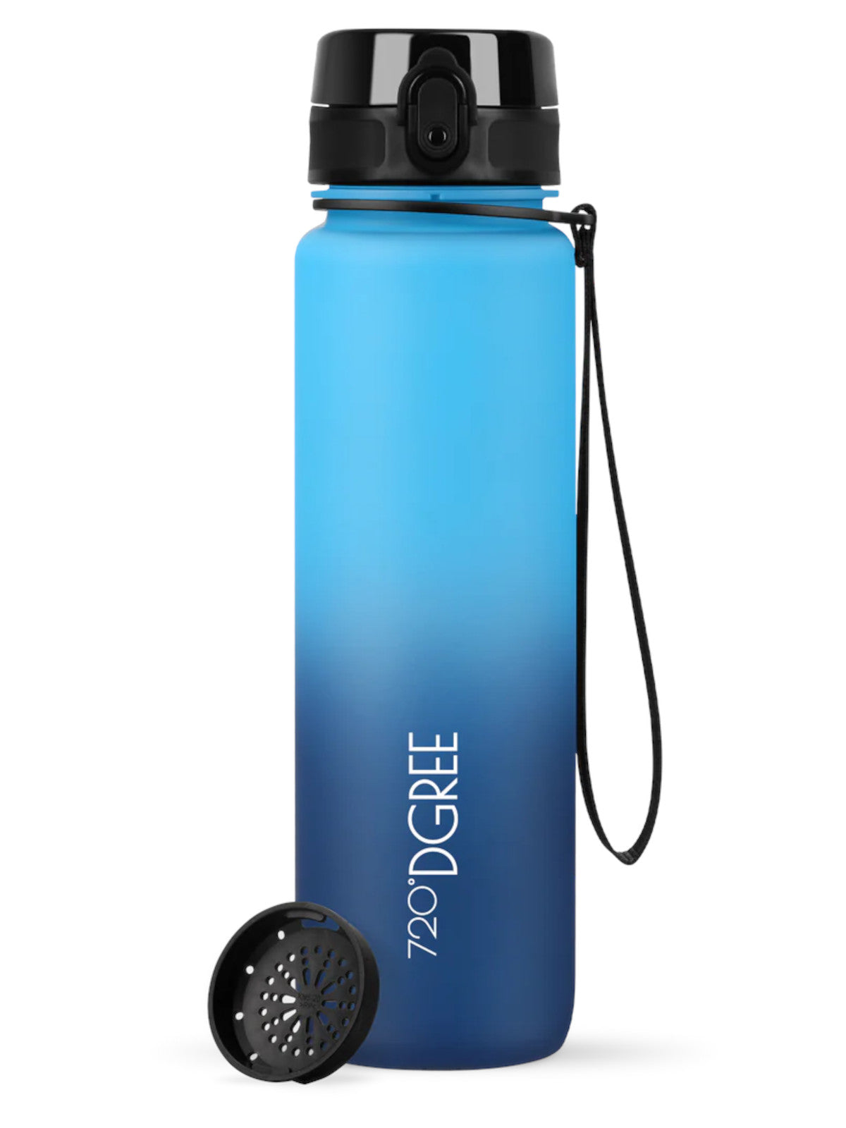 720°DGREE Trinkflasche uberBottle softTouch mit Sieb sky blue/sapphire blue 1l