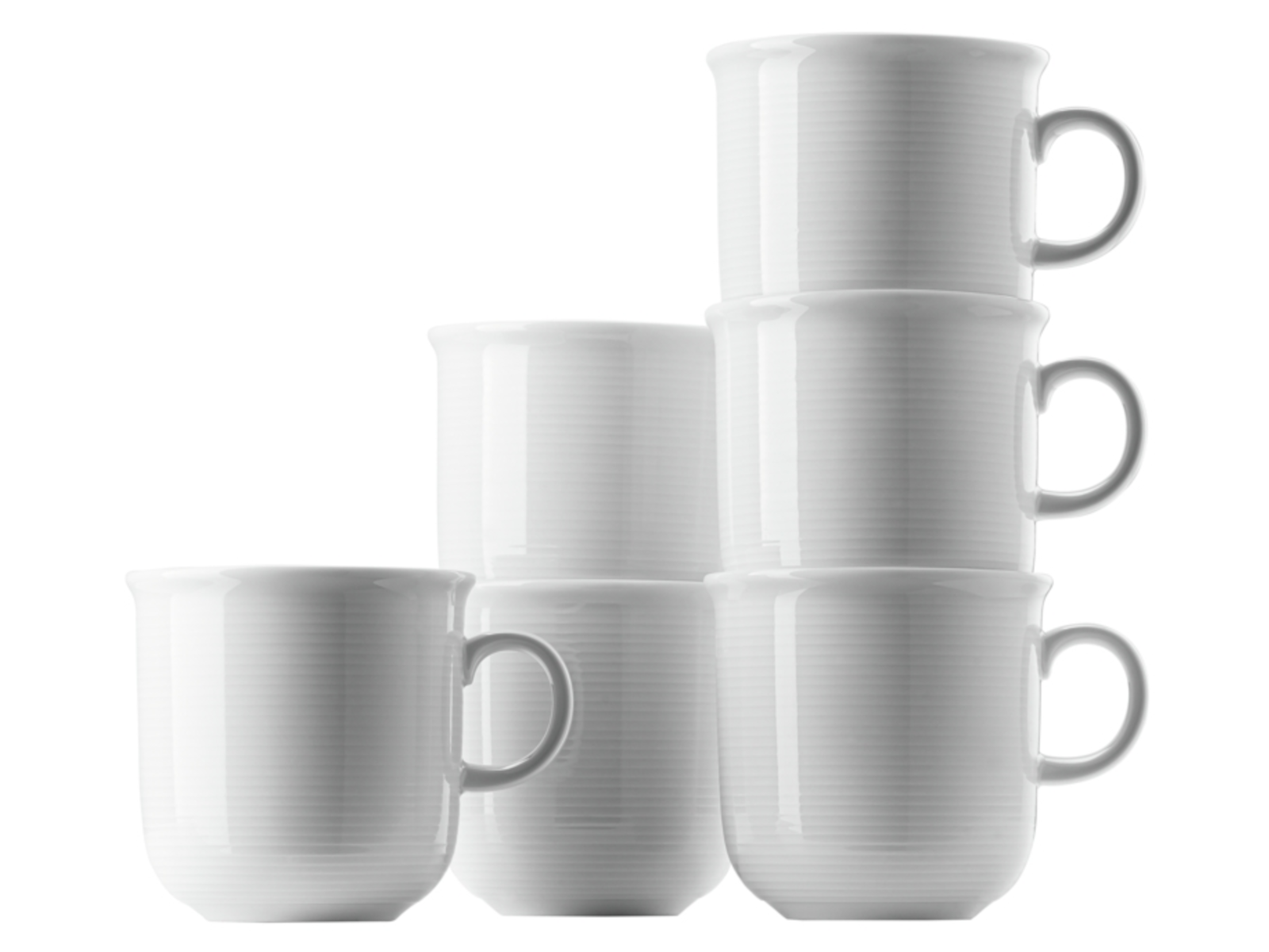 Thomas Trend weiss Becher mit Henkel groß 0,36 l Set6