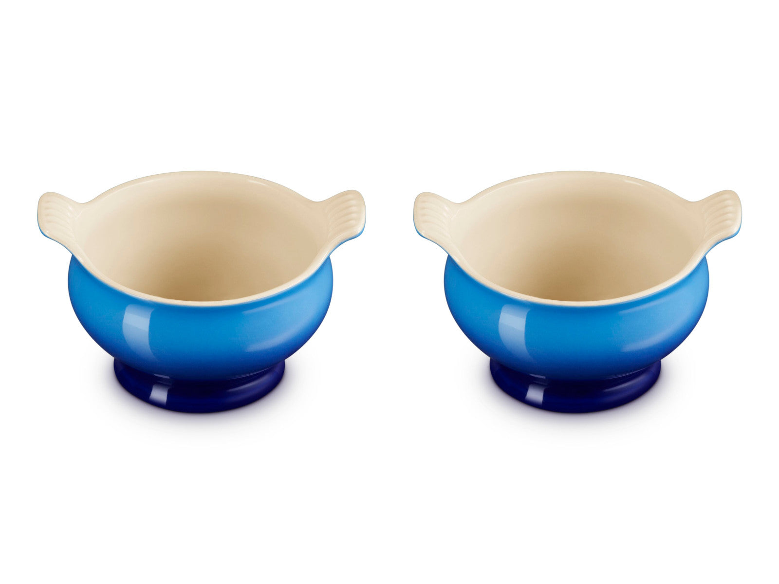 Le Creuset Suppenterrine Tradition azure 0,6l 2er Set - Produktbild 2
