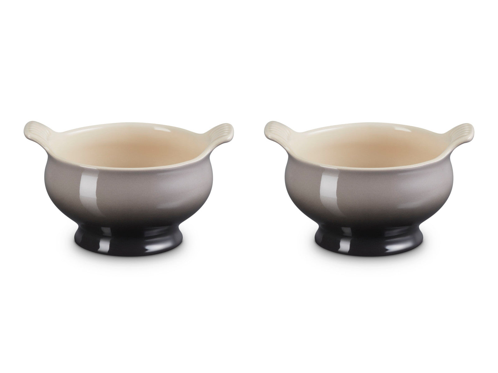 Le Creuset Suppenterrine Tradition flint 0,6l 2er Set