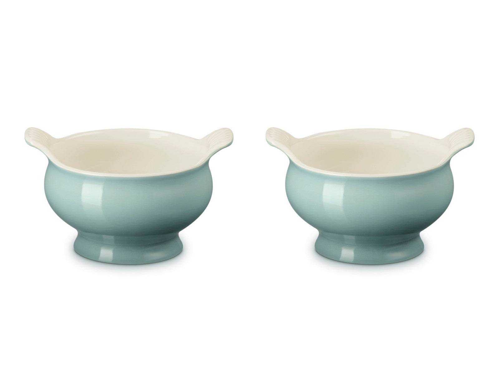 Le Creuset Suppenterrine Tradition sea salt 0,6l 2er Set