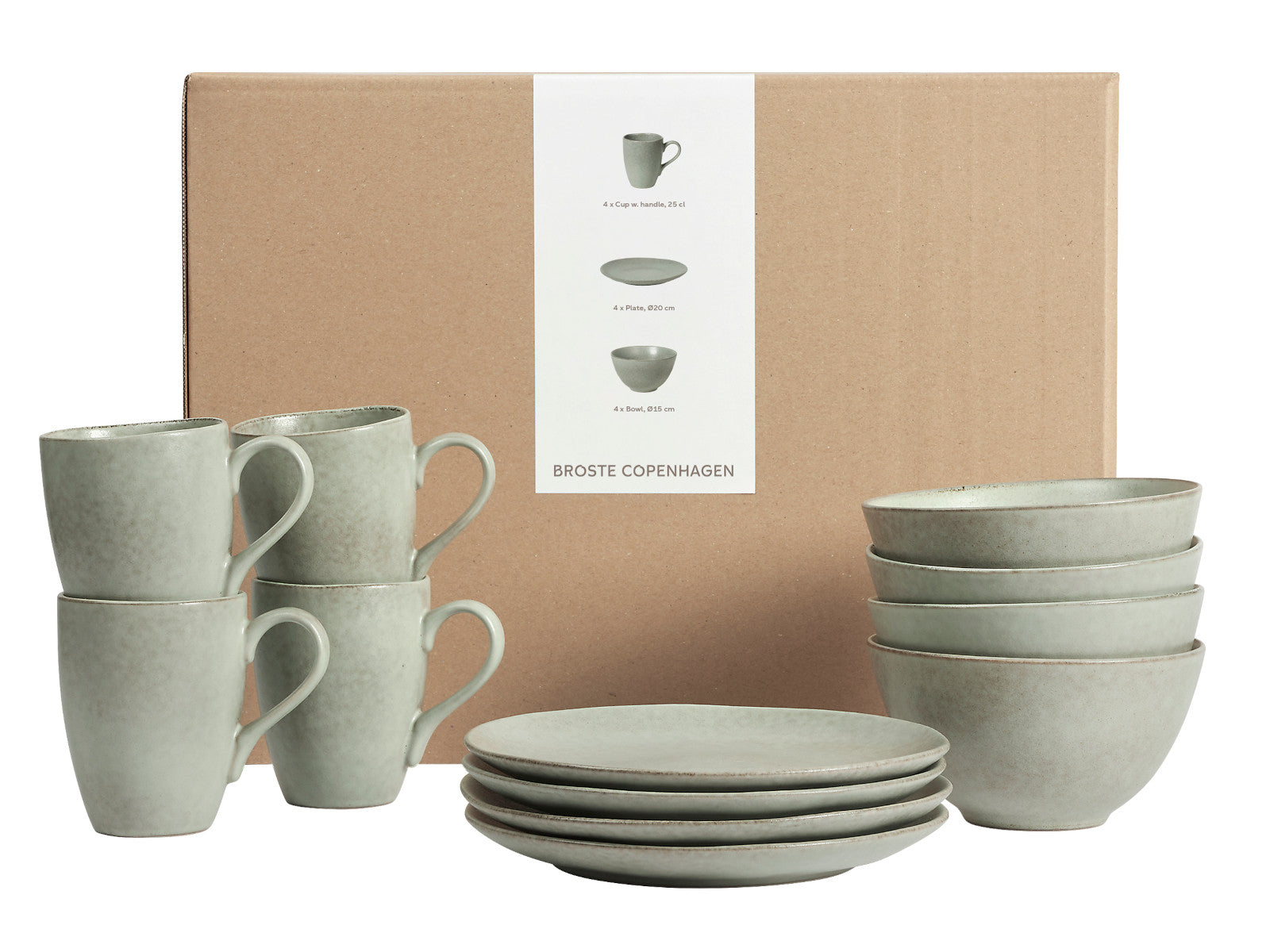 Broste Copenhagen NORDIC MARSH Frühstücksset für Vier 12tlg
