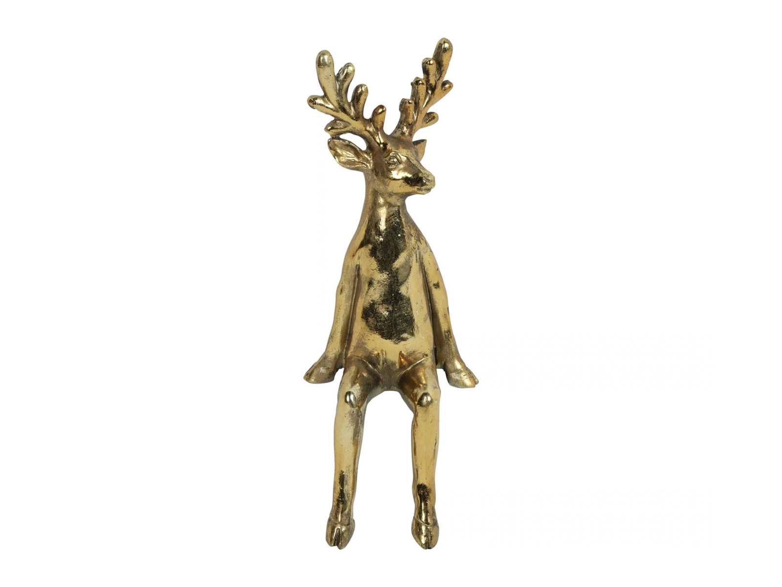 Decostar Hirsch Henno sitzend L gold 37cm