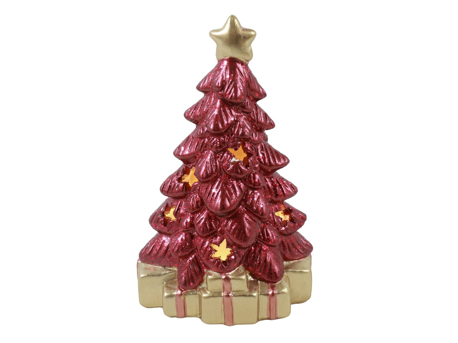 Decostar LED Weihnachtsbaum Geschenk S rot 17,5cm