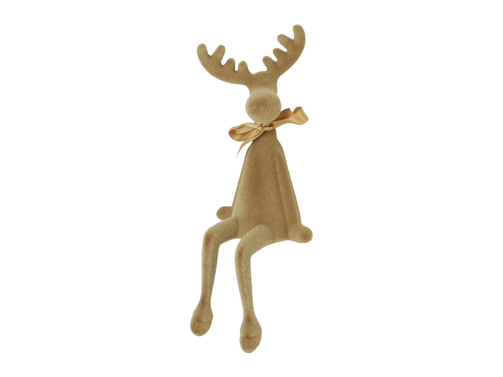 Decostar Rentier sitzend Velvet Adrian M hellbraun 33cm