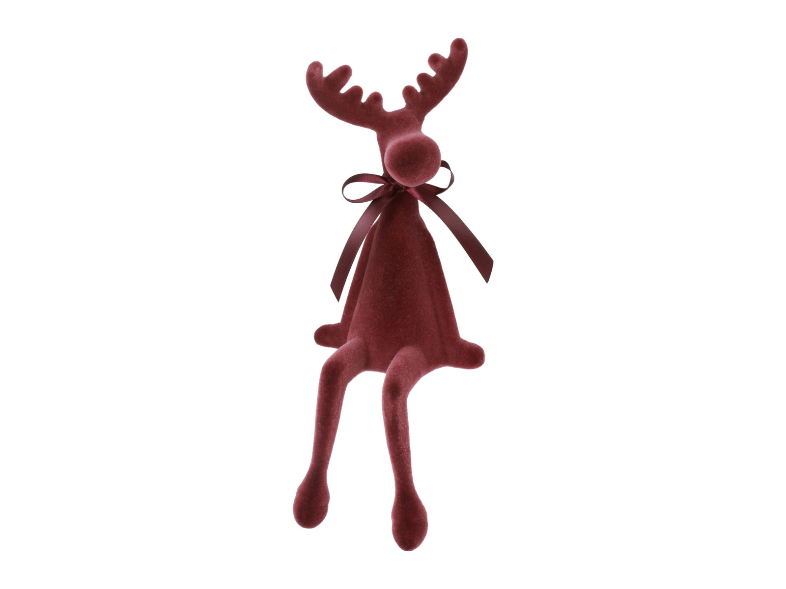 Decostar Rentier sitzend Velvet Adrian M bordeaux 33cm