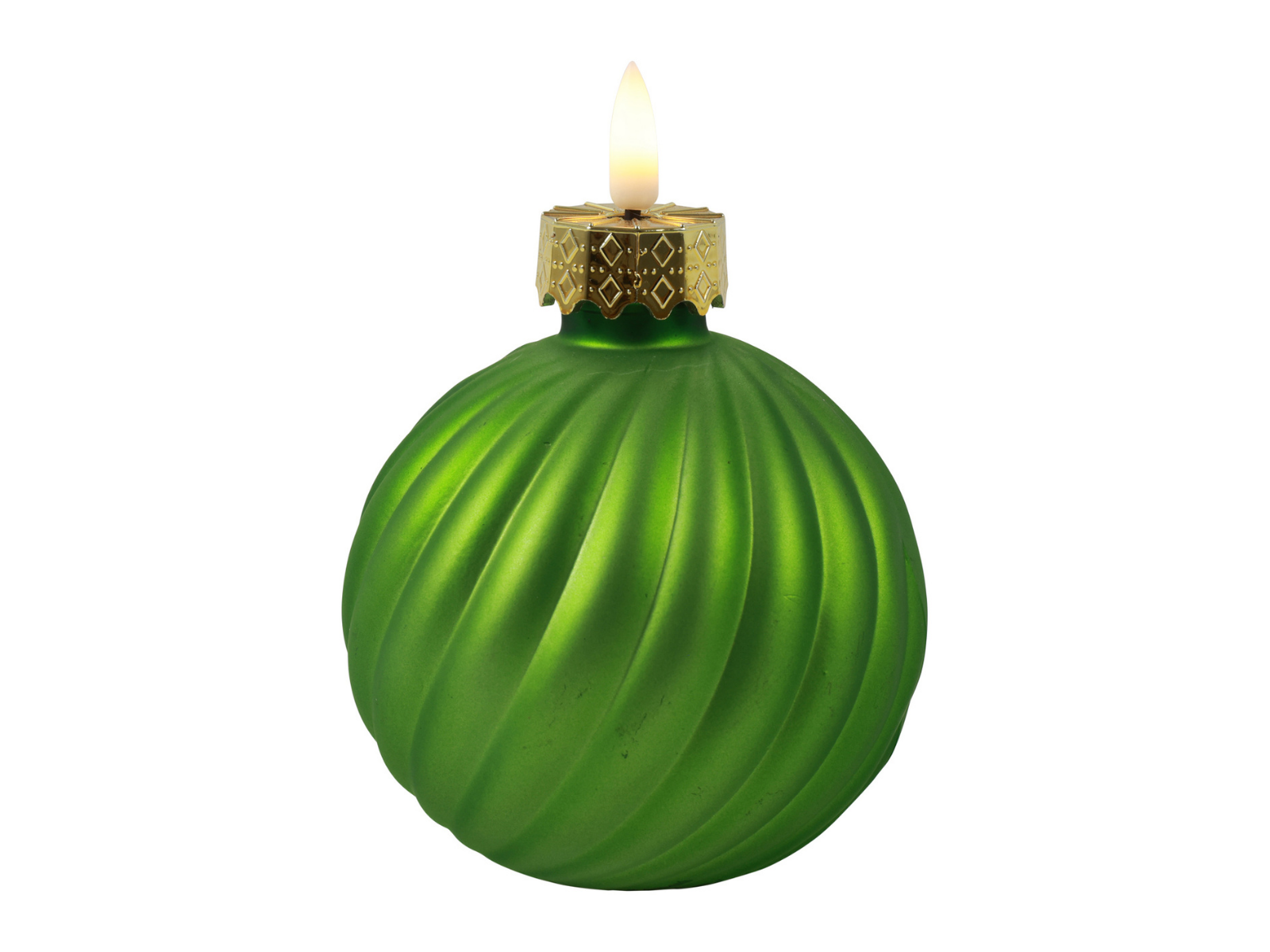 Decostar LED Weihnachtsbaumkugel Stripe S grün 10cm