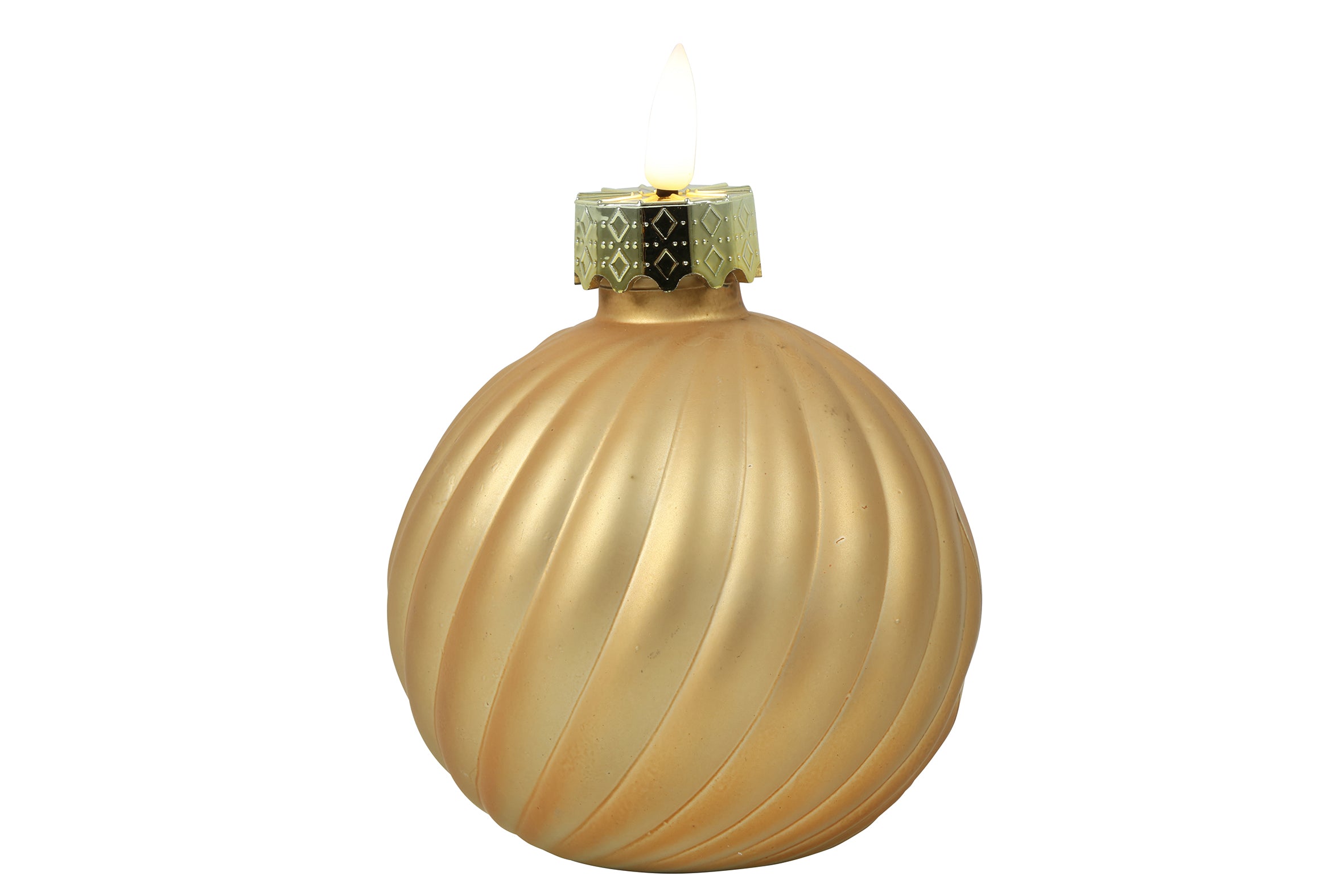 Decostar LED Weihnachtskugel Stripe S gold 10cm