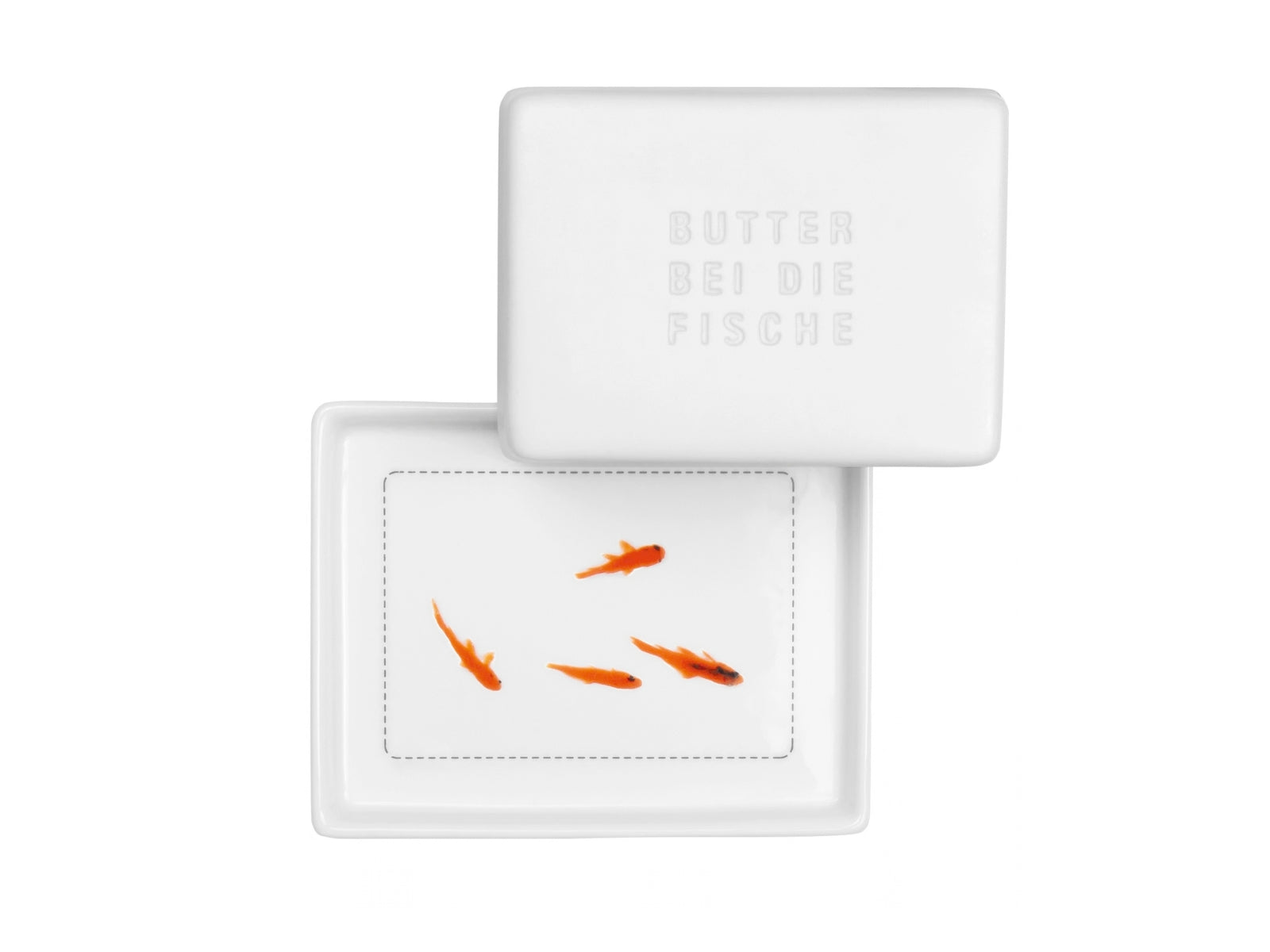 räder Butterdose klein Butter bei die Fische weiß 10,5cm