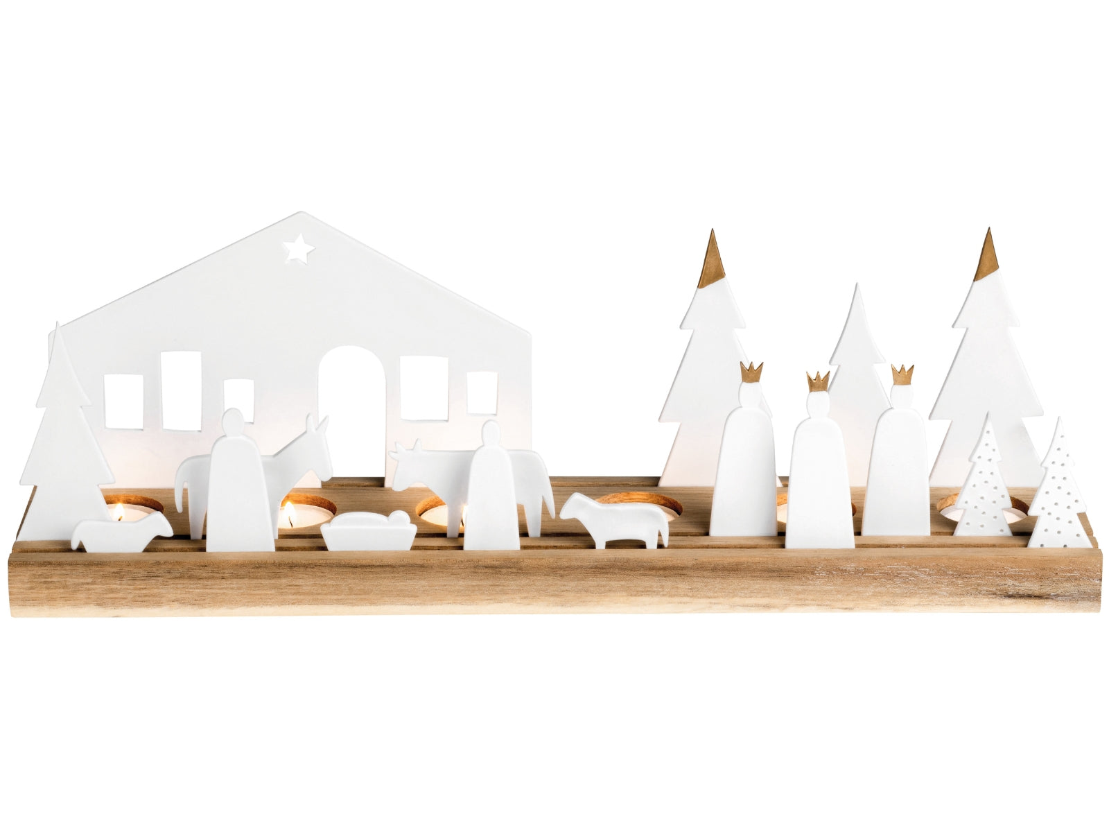 räder Lichtobjekt Krippe weiß 45x9,5cm - Produktbild 1