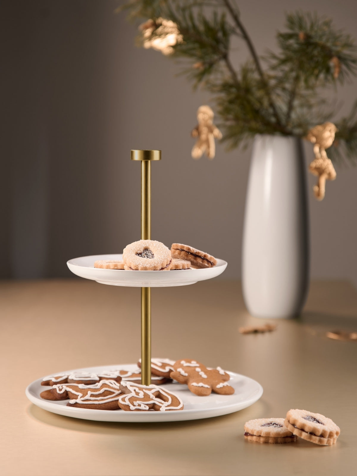 ASA grande Etagere 2-stufig weiß/gold 25cm - Produktbild 2