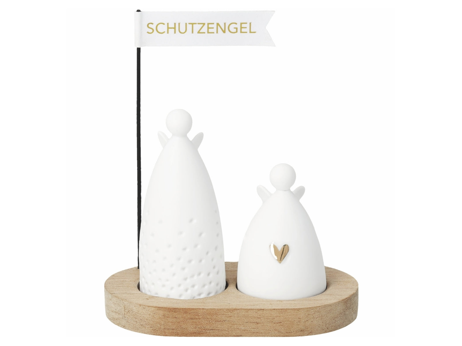 räder Weihnachtsgruß Schutzengel weiß 8cm Set3
