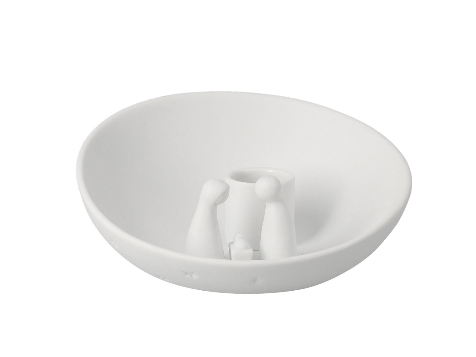 räder Kerzenschale Krippe klein weiß 12,5cm