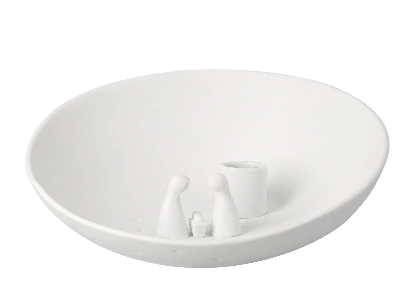 räder Kerzenschale Krippe groß weiß 19cm