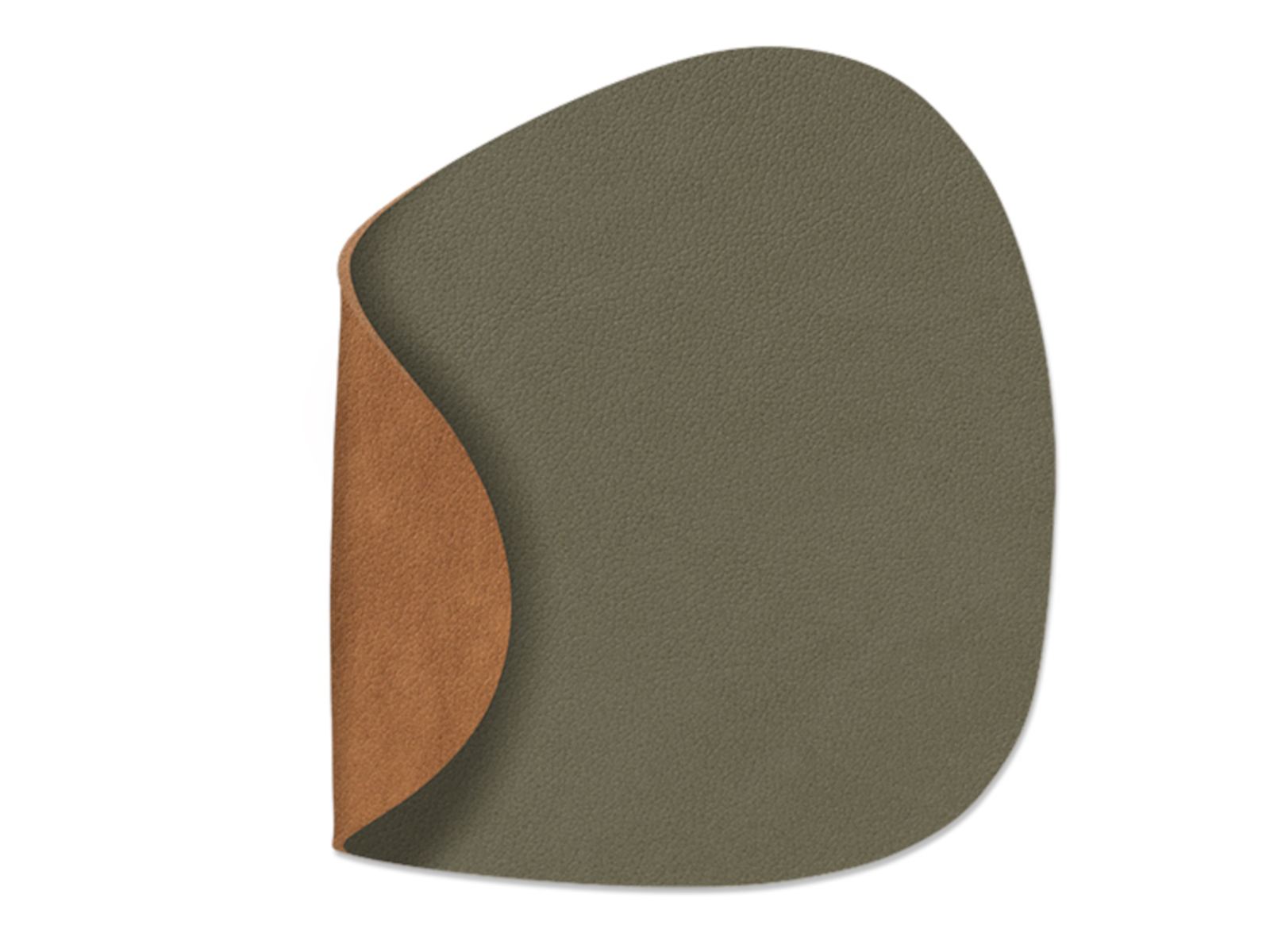 LIND DNA Nupo Untersetzer Curve Double army green/nature 11 x 13cm