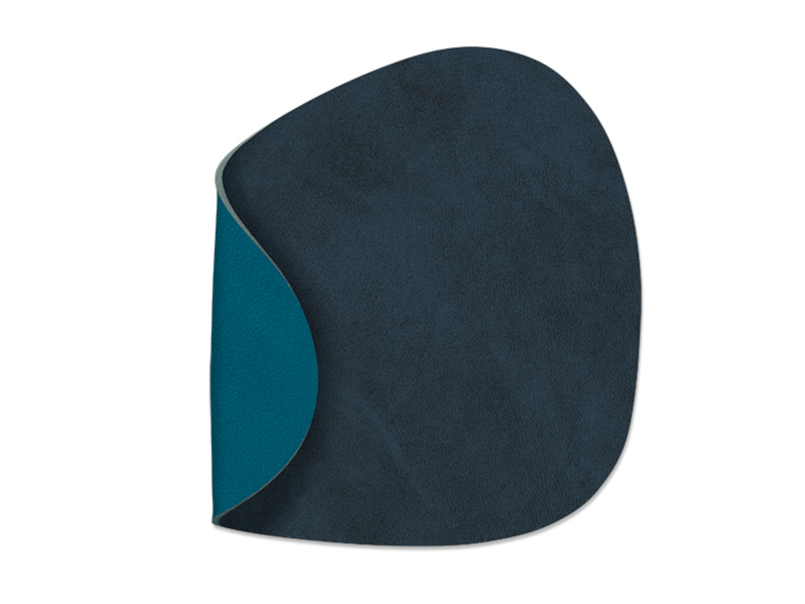 LIND DNA Nupo Untersetzer Curve Double midnight blue/petrol 11 x 13cm