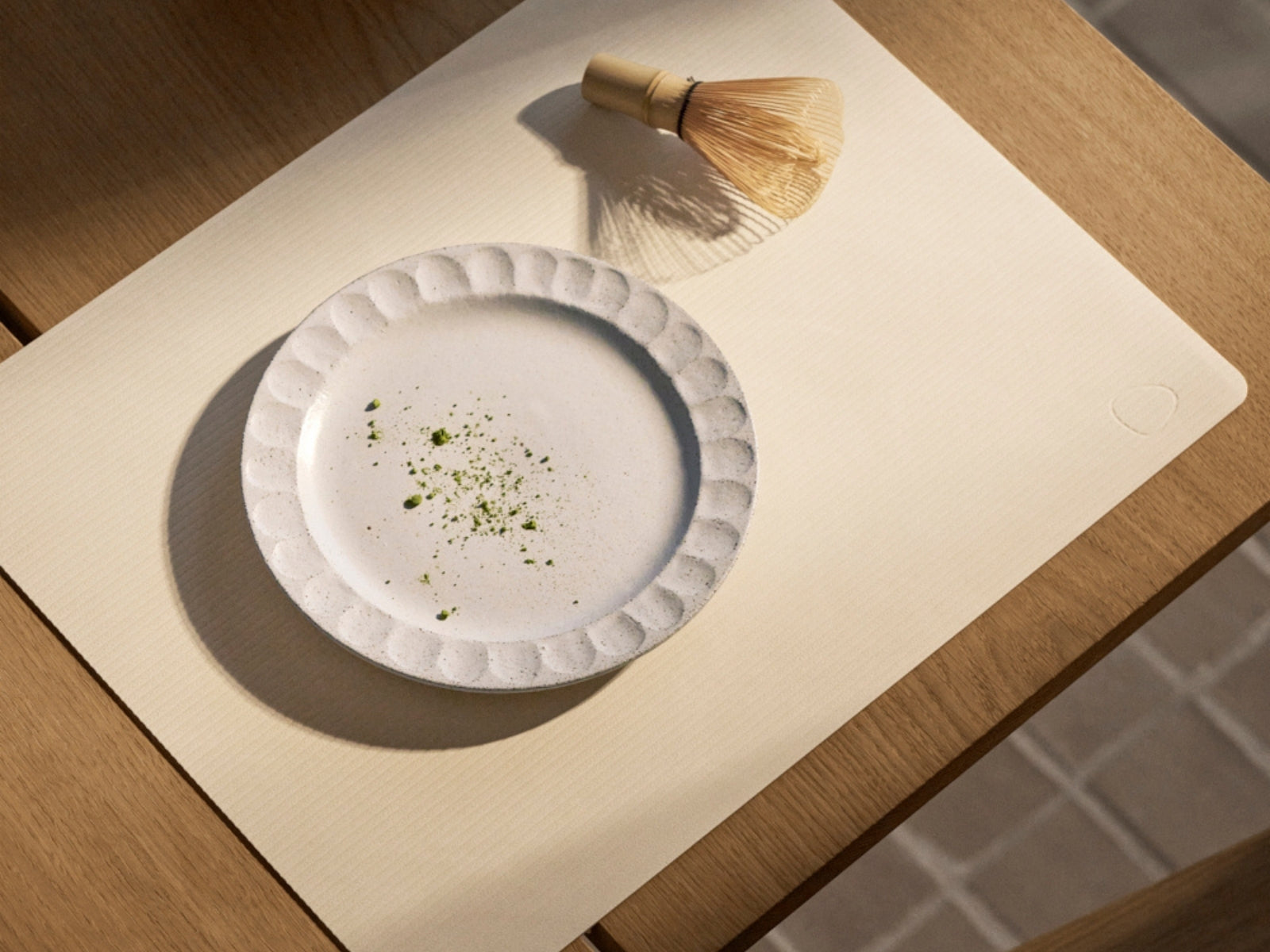 LIND DNA Corduroy Tischset Square L pure white 35x45cm - Produktbild 3