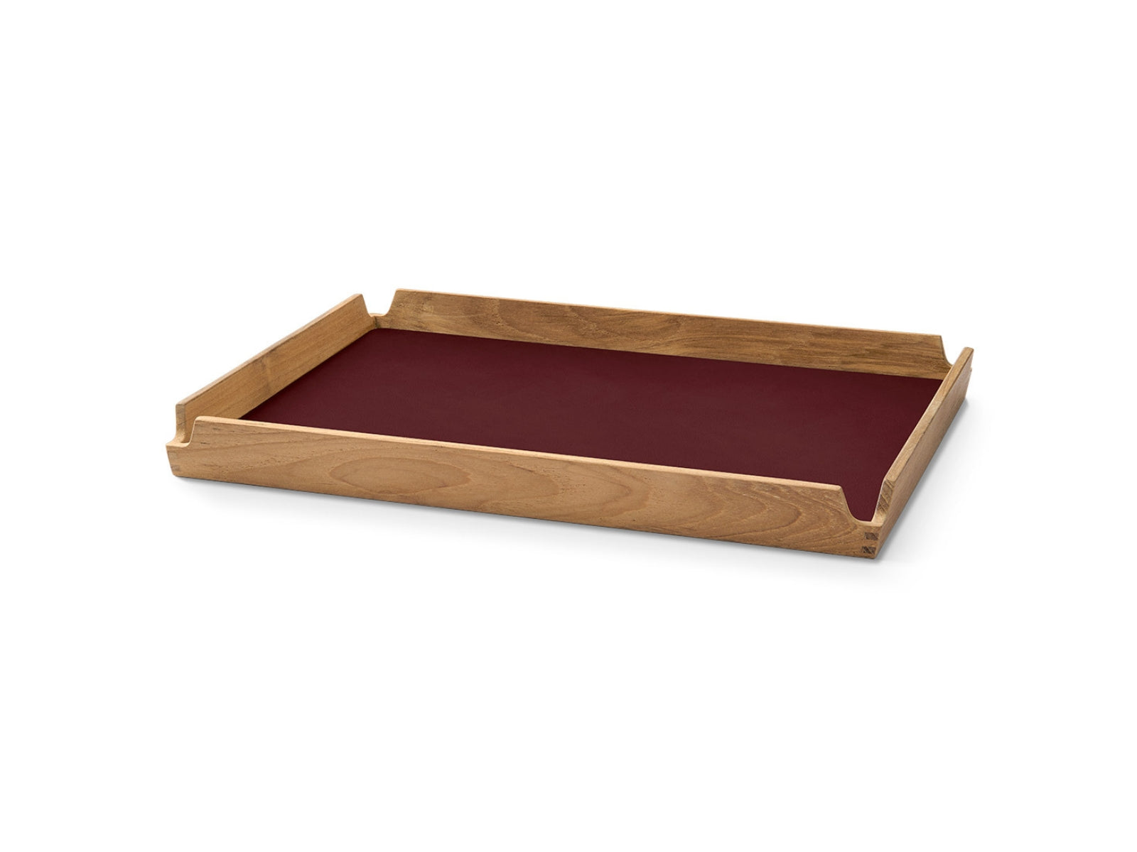LIND DNA Nupo Tablett Teak Square M airy burgundy 36x28cm