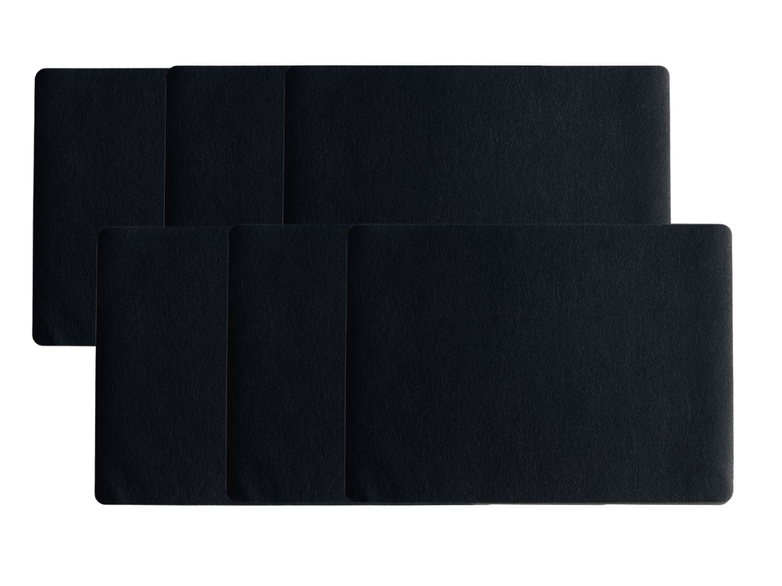 ASA Tischset Lederoptik schwarz 46x33cm Set6