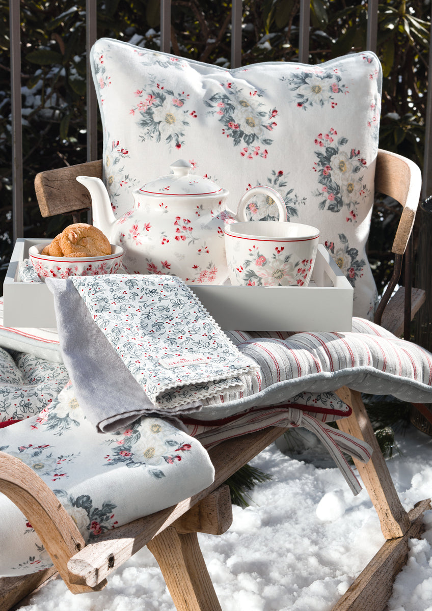 Greengate Abella Kissenbezug weiss 40x40cm - Produktbild 2