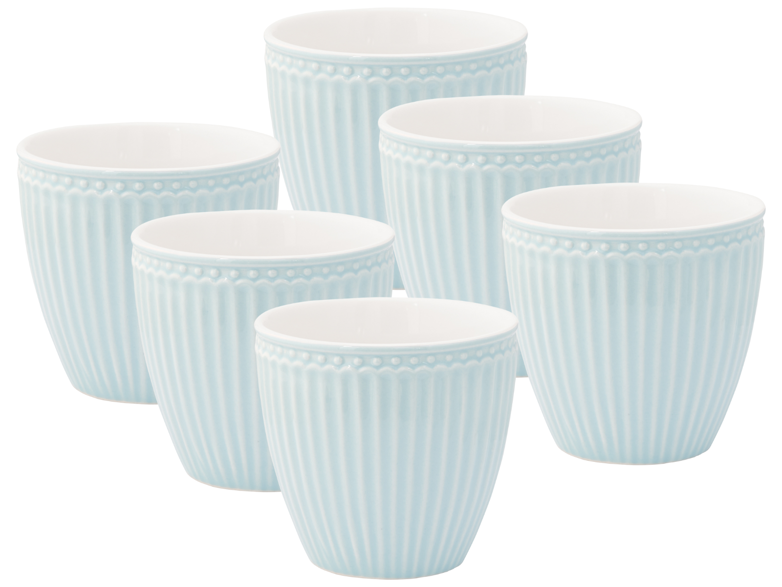 Greengate Alice Latte Cup pale blue 0,25l Set6