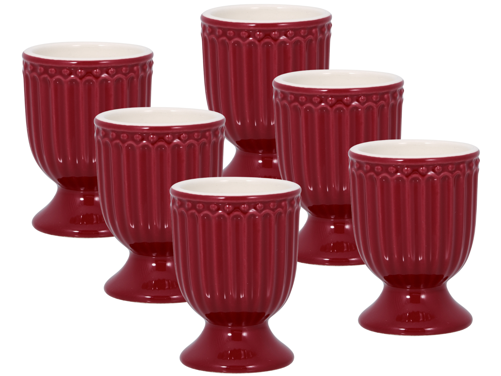 Greengate Alice Eierbecher claret red 6,5 cm Set6