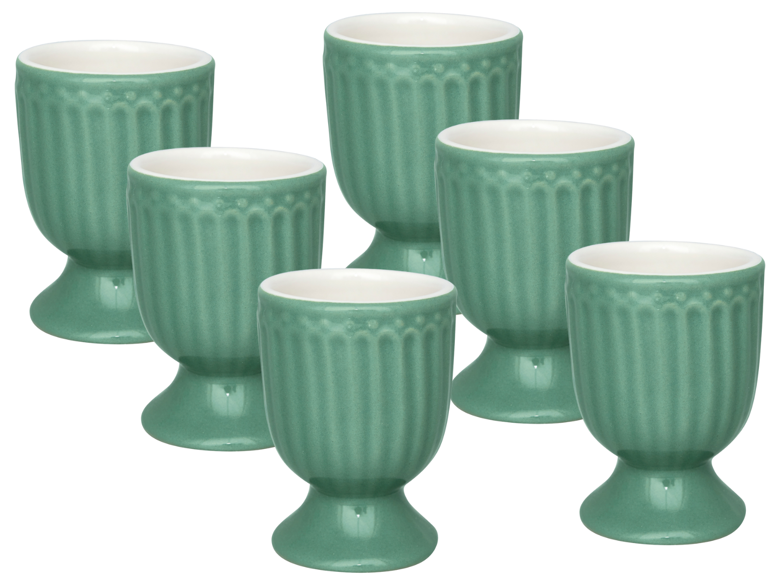 Greengate Alice Eierbecher dusty green 6,5 cm Set6