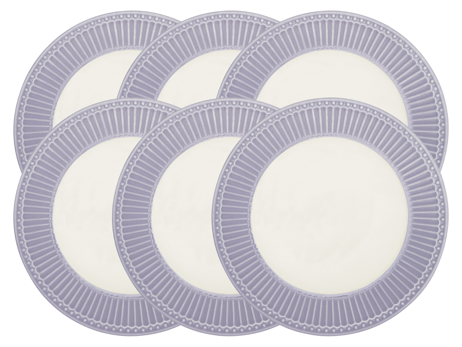 Greengate Alice Frühstücksteller lavender 23 cm Set6