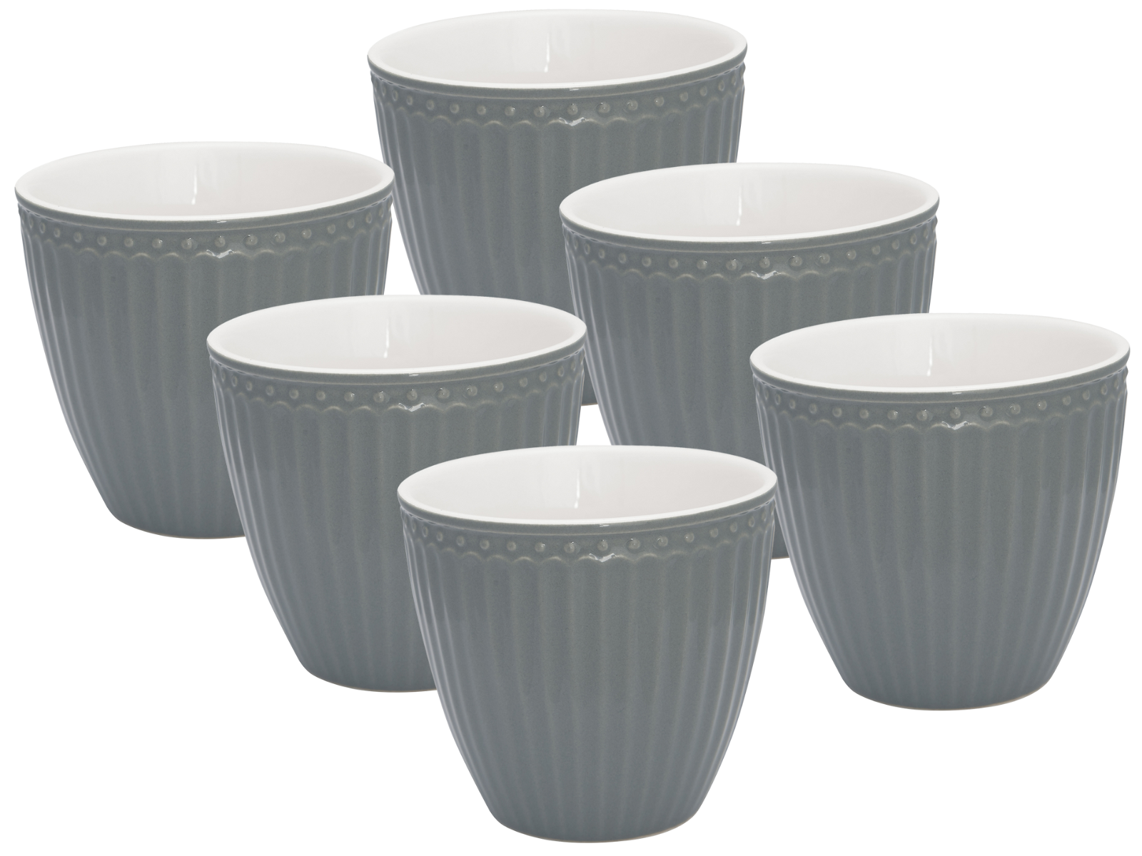 Greengate Alice Mini Latte Cup stone grey 0,1l Set6