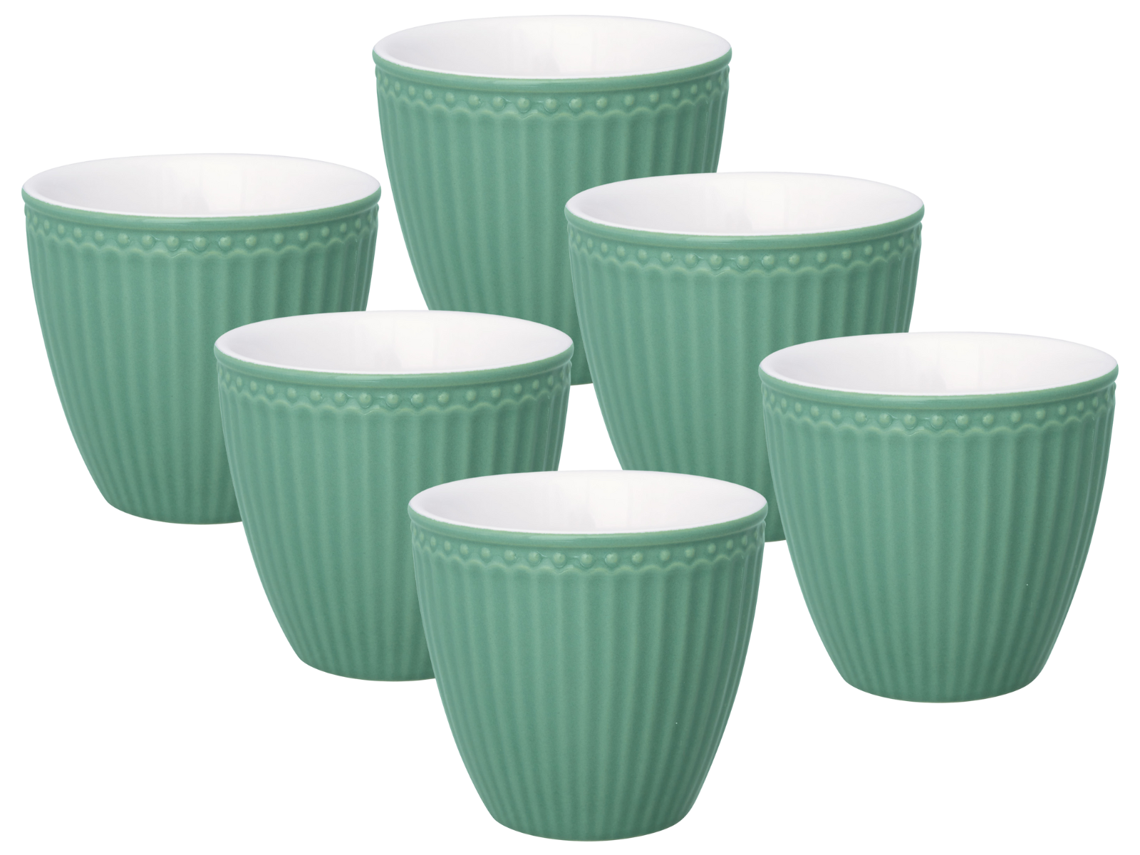Greengate Alice Mini Latte Cup dusty green 0,1l Set6