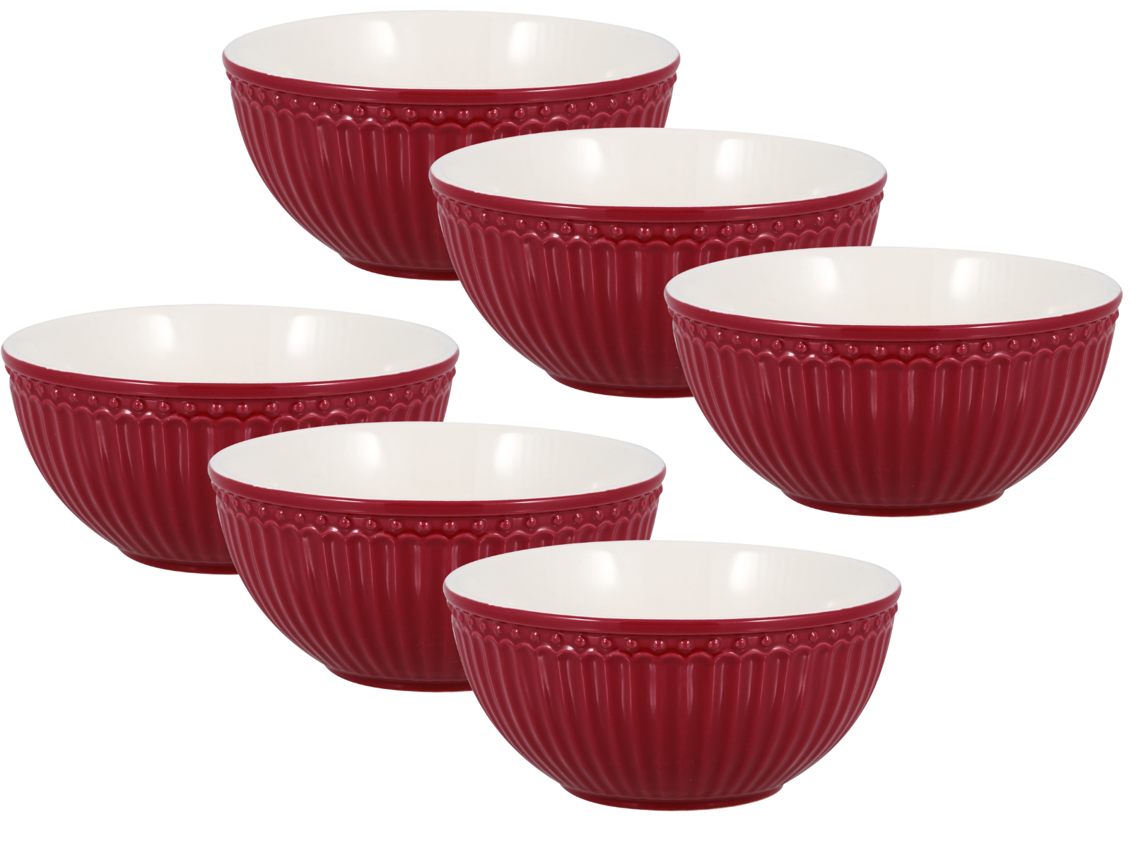 Greengate Alice Müslischale claret red 14cm Set6