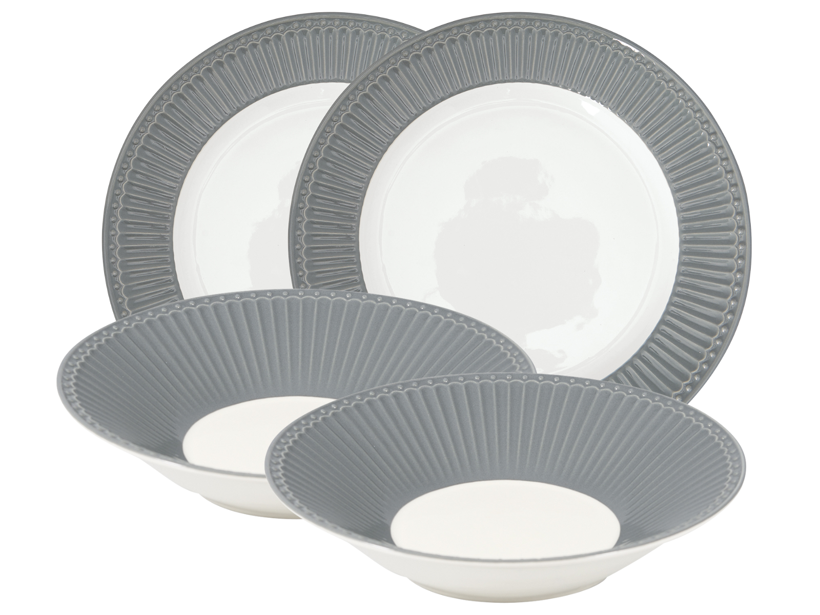 Greengate Alice Tafelset stone grey 4tlg