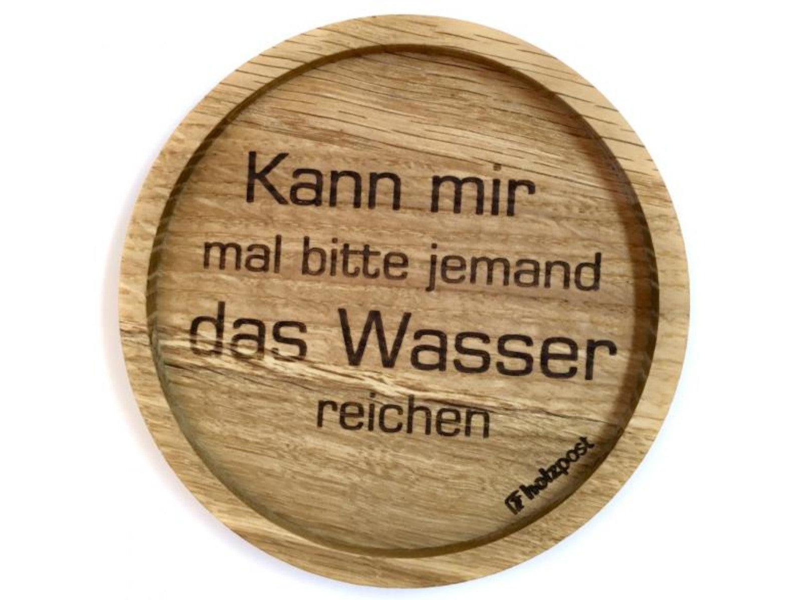 holzpost Untersetzer Wasser reichen Eiche 11,2cm
