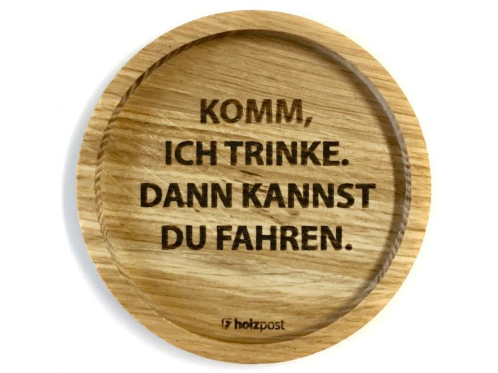 holzpost Untersetzer Fahren Eiche 11,2cm