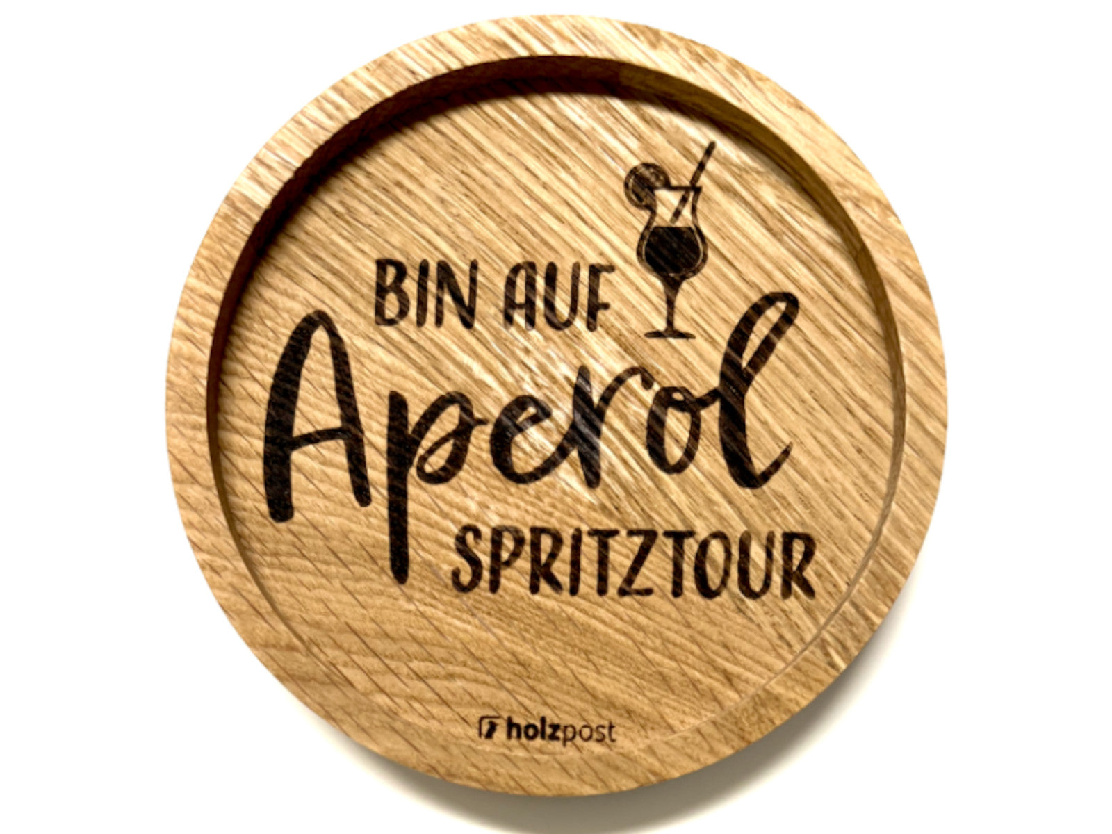 holzpost Untersetzer Aperol Eiche 11,2cm
