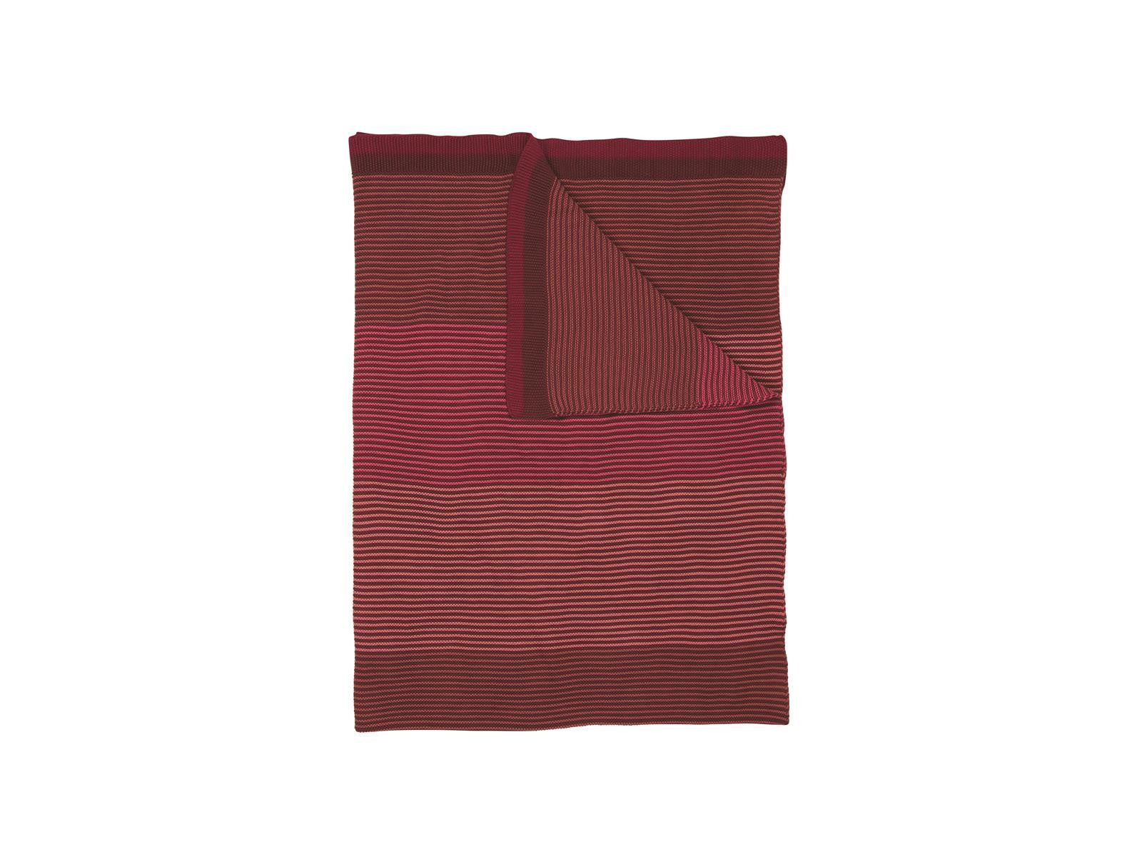 PIP STUDIO Blockstripe Tagesdecke gestrickt Throw pink 130x170cm (1 Stück)