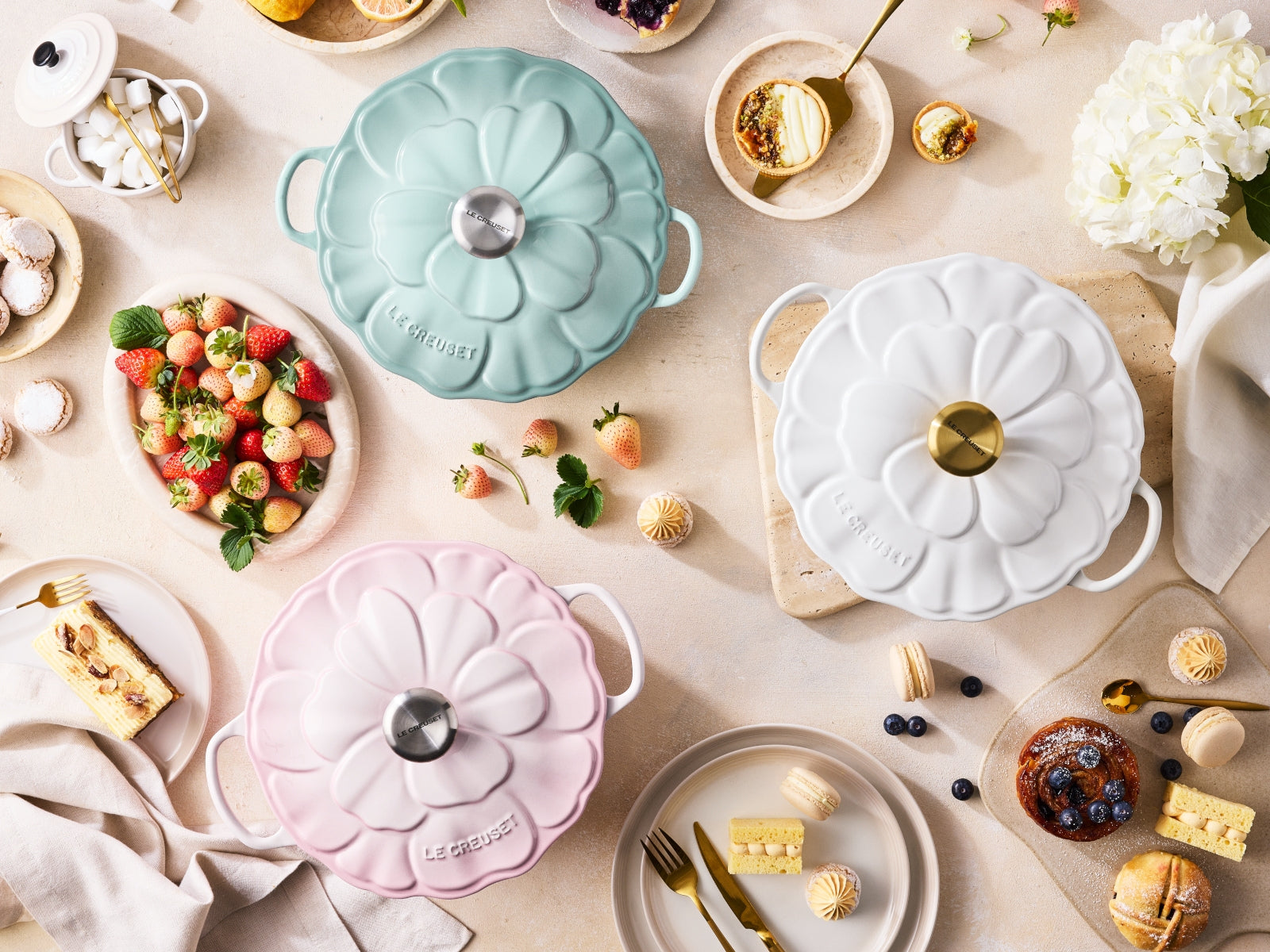 Le Creuset Signature Gourmet-Profitopf Blume sea salt 26cm - Produktbild 6