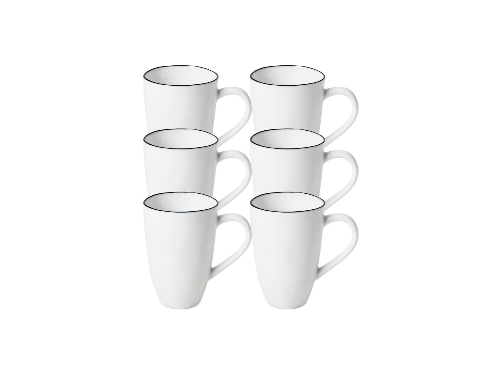 Broste Copenhagen SALT Becher mit Henkel 0,3 l Set6
