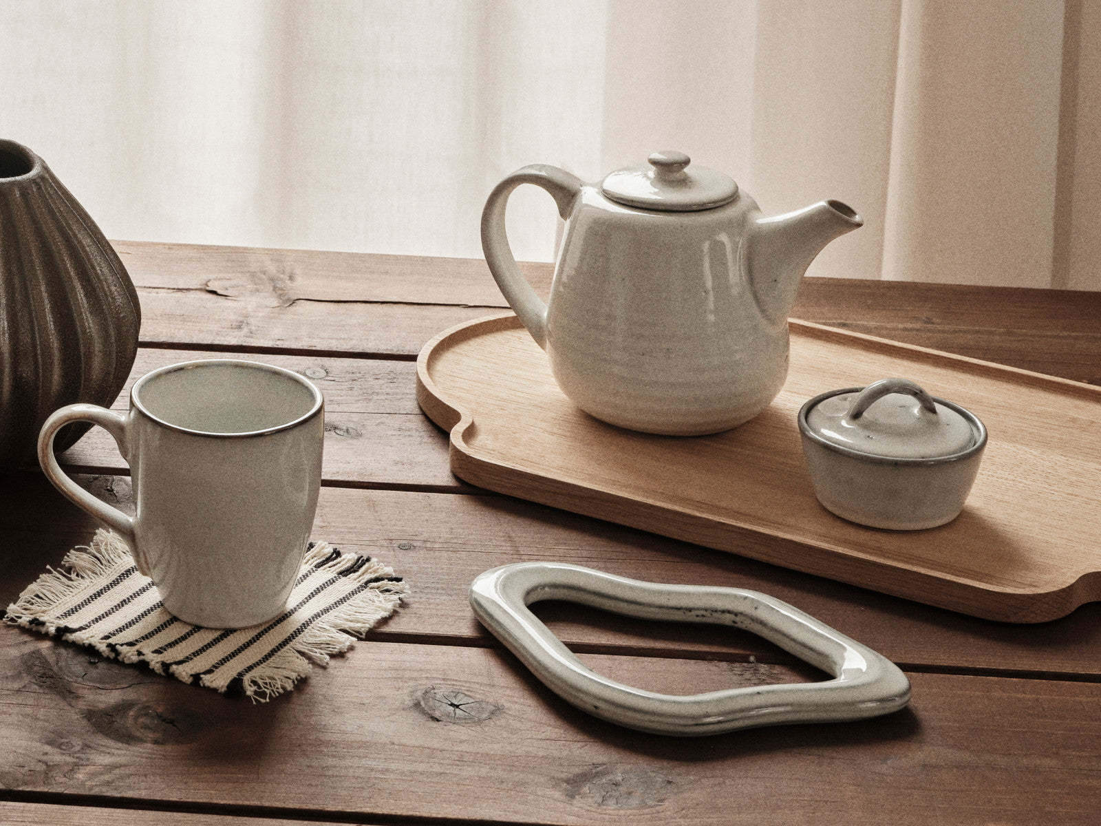 Broste Copenhagen NORDIC SAND Untersetzer 25x19cm Set2 - Produktbild 3