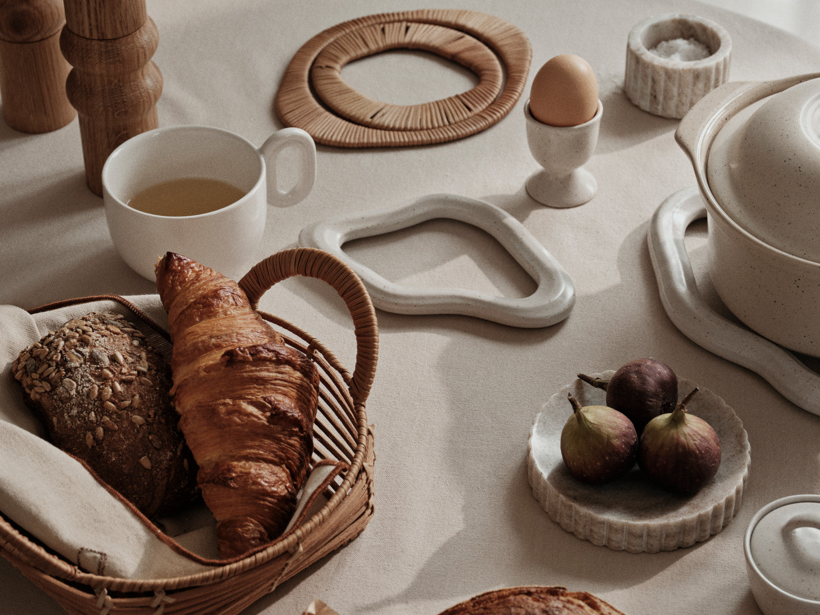 Broste Copenhagen NORDIC VANILLA Untersetzer 25x19cm Set2 - Produktbild 3