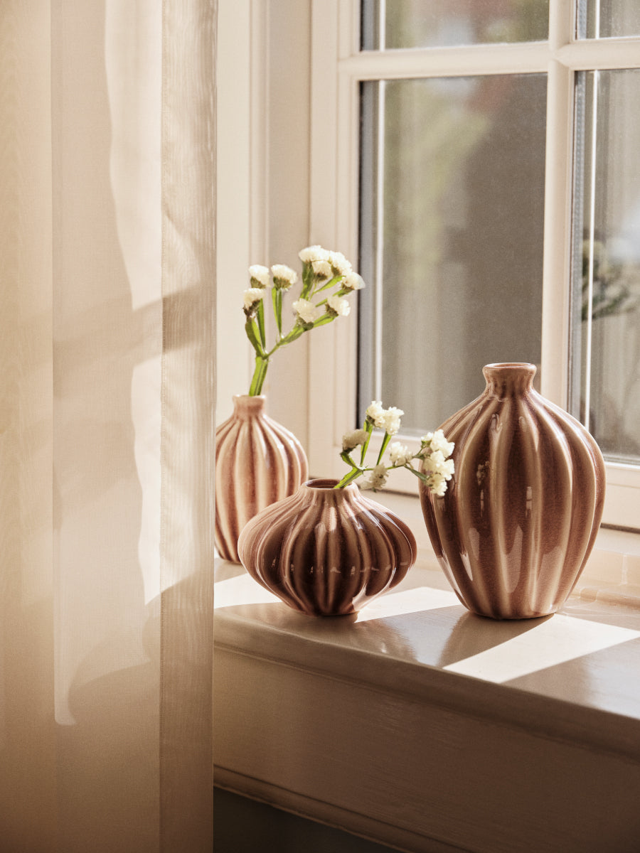Broste Copenhagen Amalie Vase Fawn braun 3tlg - Produktbild 2