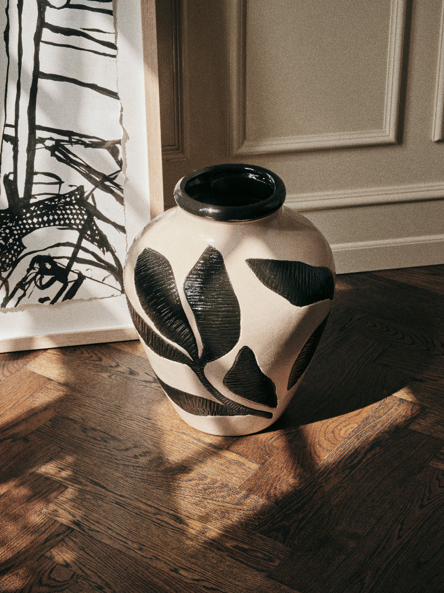 Broste Copenhagen Herbert Vase black/rainy day grey 40cm - Produktbild 3
