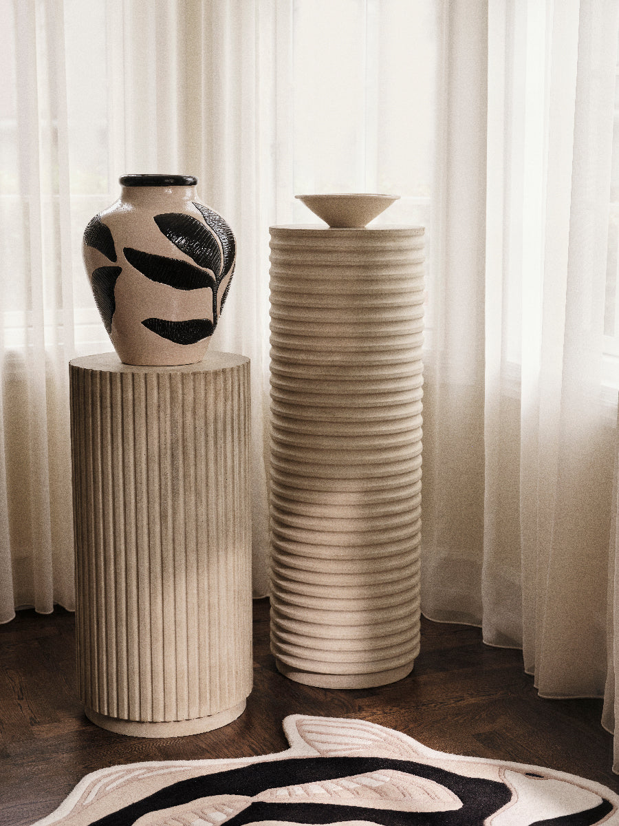 Broste Copenhagen Herbert Vase black/rainy day grey 30cm - Produktbild 3