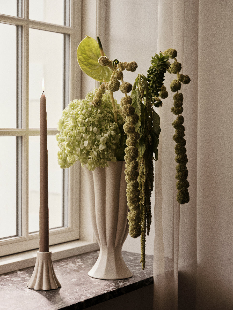 Broste Copenhagen Heli Vase S beige 22cm - Produktbild 3