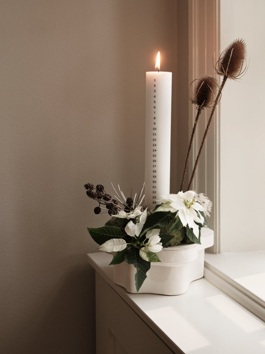 Broste Copenhagen Handwritten Kalenderlicht weiß 25cm - Produktbild 2